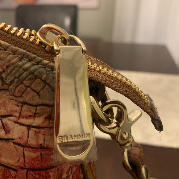 EUC Brahmin Foliage Multicolor Crocodile-Embossed Women's Bag - Picture 6 of 14